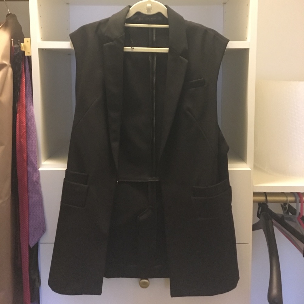 Zara Basic black waistcoat vest